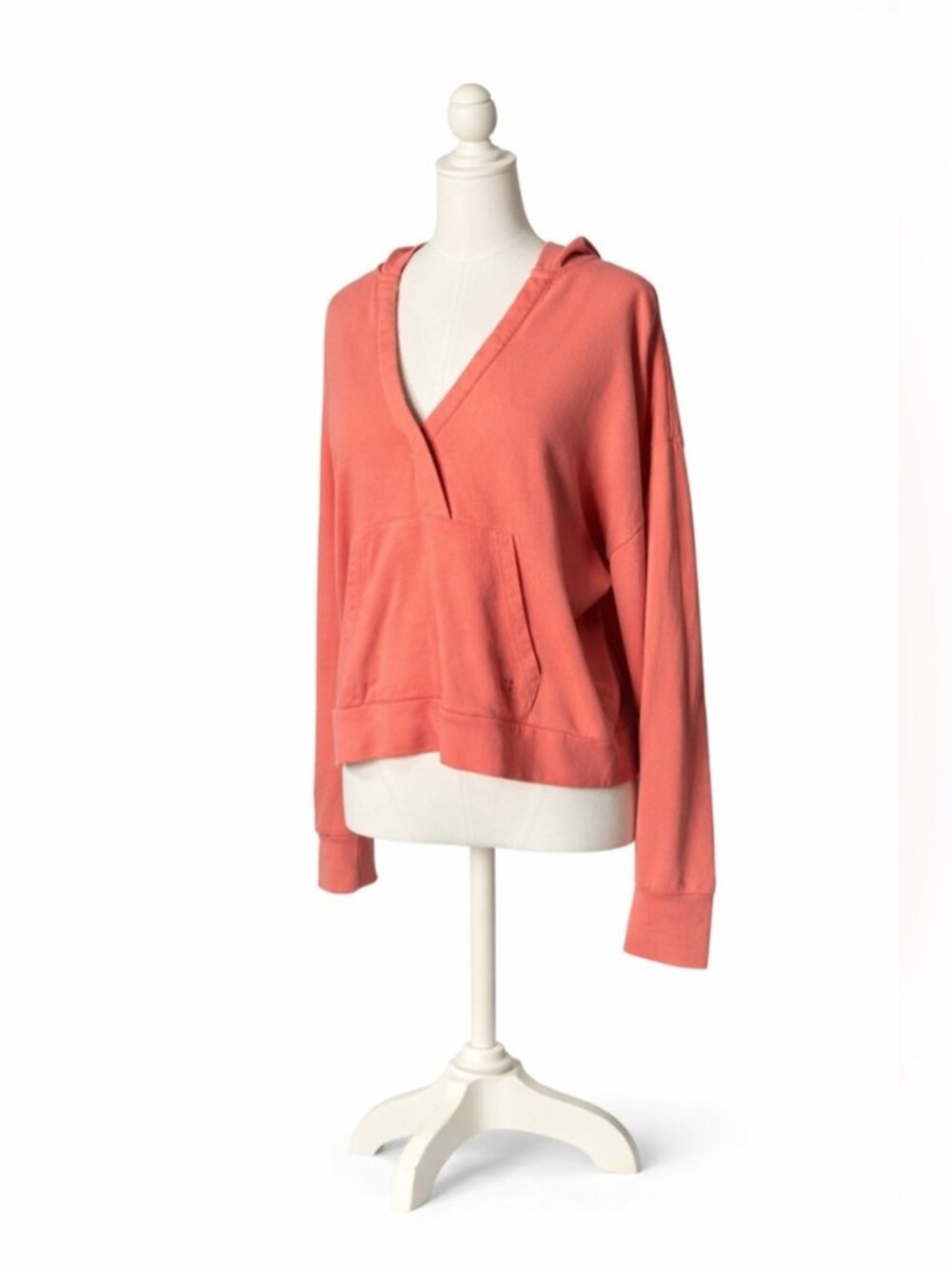 Sweaty Betty After Class Coral Cropped Hooded Lightweight Long Sleeve